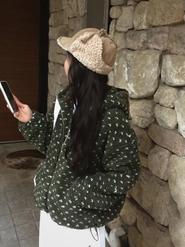 한국 스타일 chic 더블 지퍼 연령 감소 작은 대중 품격 디자인 센스 레트로 하트 자카드 플리스 면 의류 여성 코트 상세 이미지 15