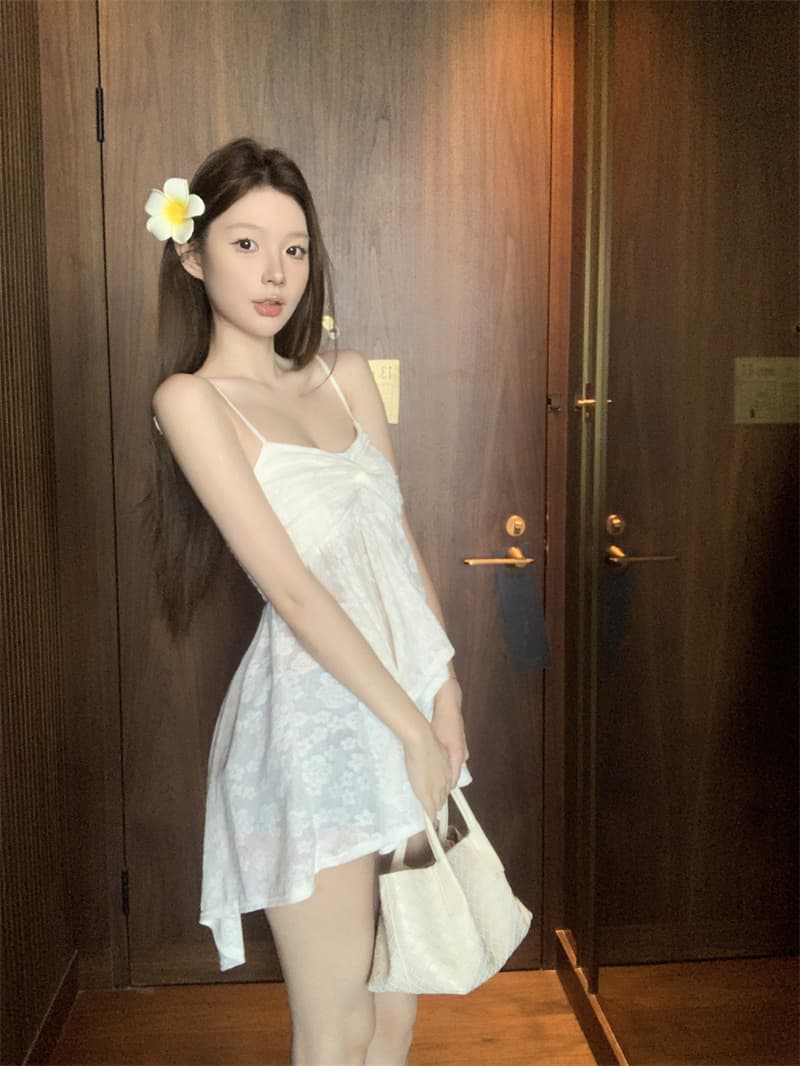 실사 정가 달콤한 핫걸 나비 비틀림 조끼 슬립 여성 여름 연령 감소 chic 몸매 가꾸기 슬림해 보이는 섹시함 맨위 상세 이미지 8