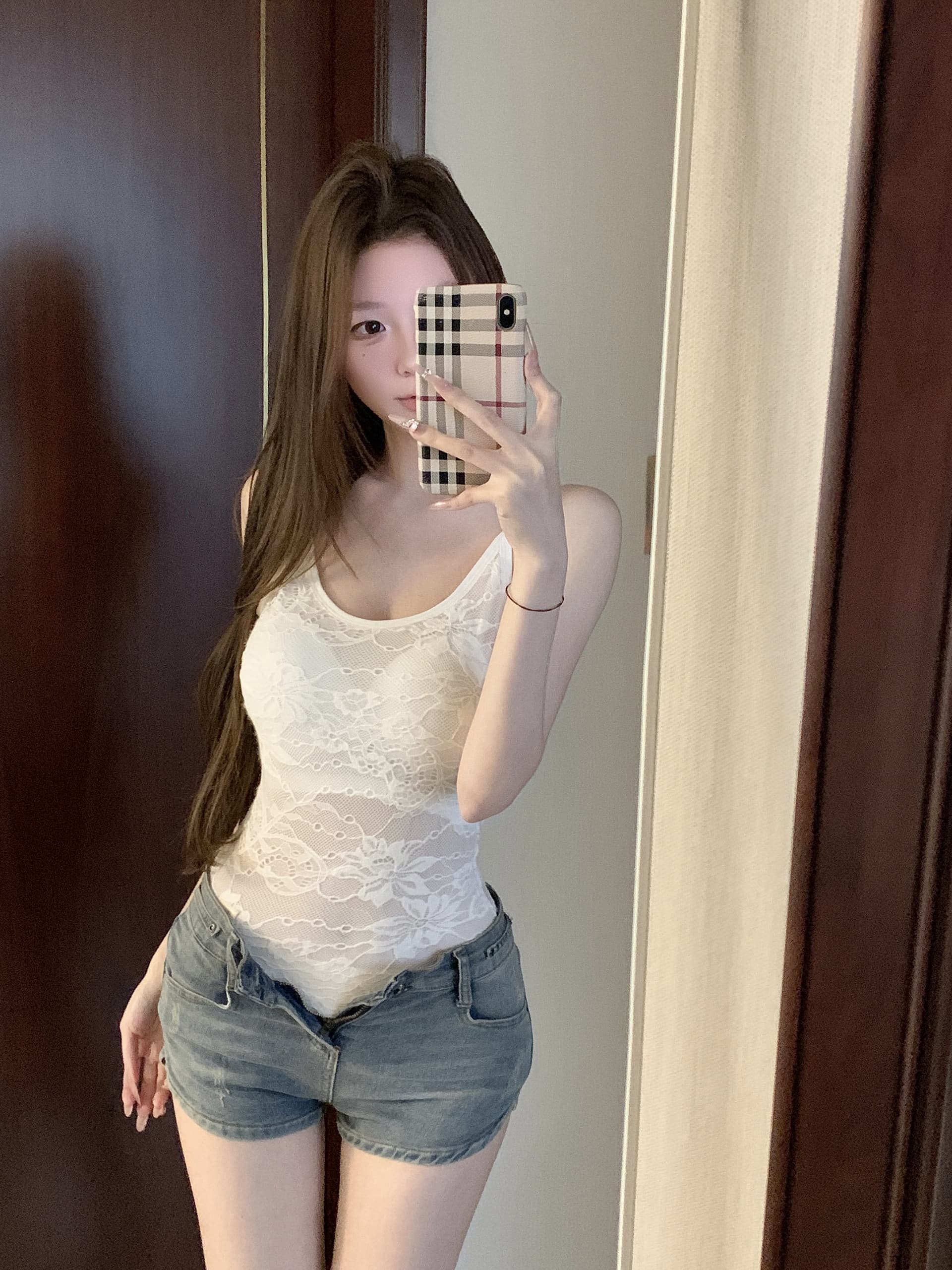 실사 아니요 가격 인하 순수한 욕망 바람 마이크로 ~을 통해 레이스 u 칼라 민소매 만나는 캐미솔 핫걸 올인원 벨트 가슴 패드 이미지 4