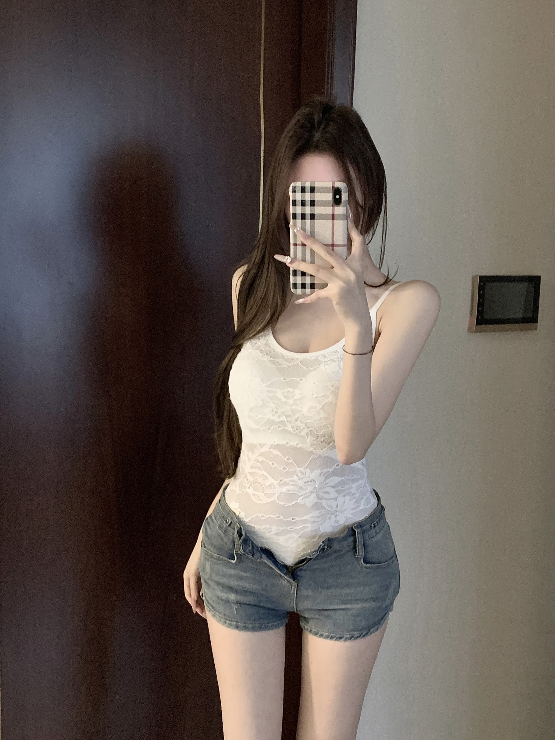 실사 아니요 가격 인하 순수한 욕망 바람 마이크로 ~을 통해 레이스 u 칼라 민소매 만나는 캐미솔 핫걸 올인원 벨트 가슴 패드 상세 이미지 5