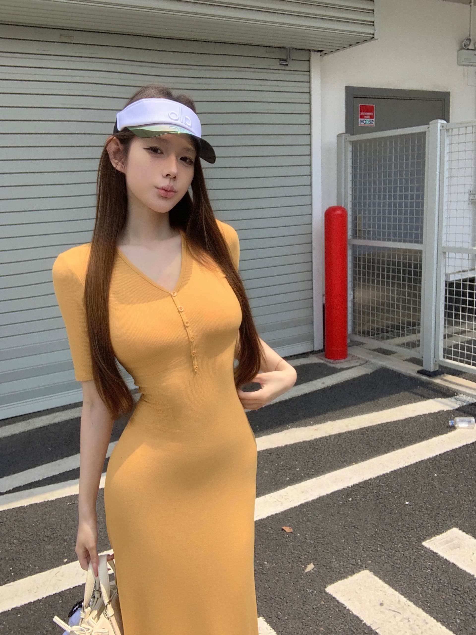 실사 아니요 가격 인하 V넥 반팔 여성 드레스 순수한 욕망 몸매 가꾸기 인어 꼬리 롱 스커트 디스플레이 몸 허리 수축 타이트 스커트 치마 상세 이미지 4