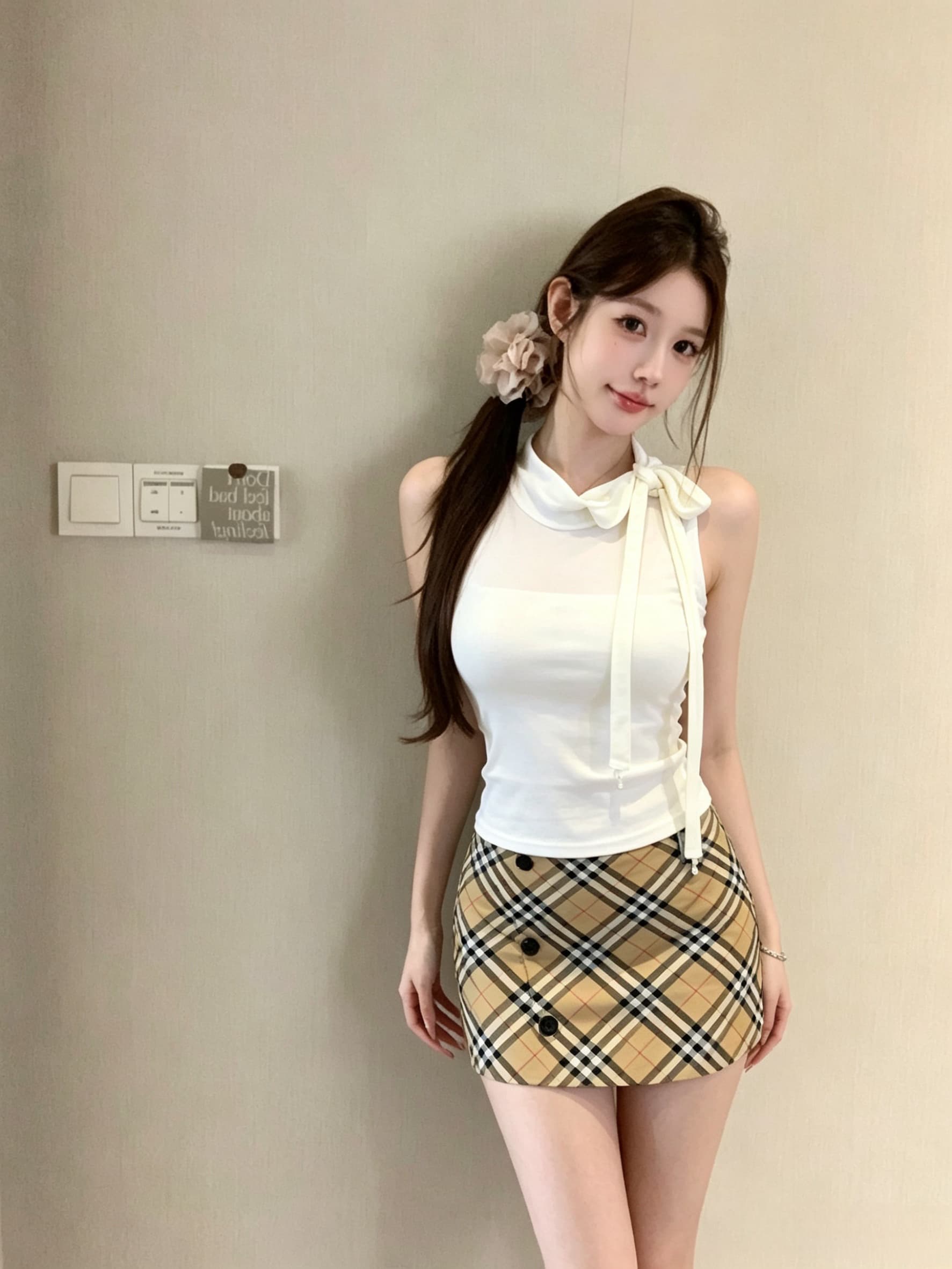 실사 아니요 가격 인하 클래식 리본 니트 조끼 몸매 가꾸기 슬림해 보이는 맨위 여성 상세 이미지 7