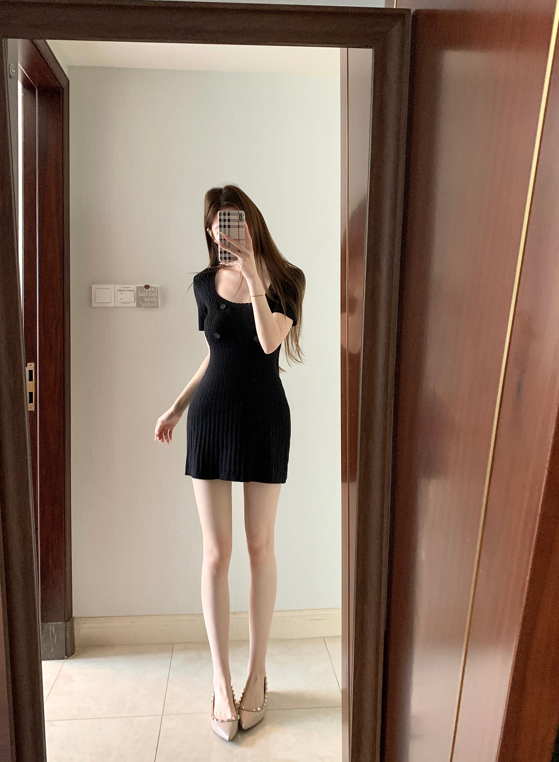 실사 아니요 가격 인하 레드 맨 파빌리온 반팔 니트 여자 여름 회색 디자인 센스 자이언트 잘 생긴 몸매 가꾸기 드레스 상세 이미지 11