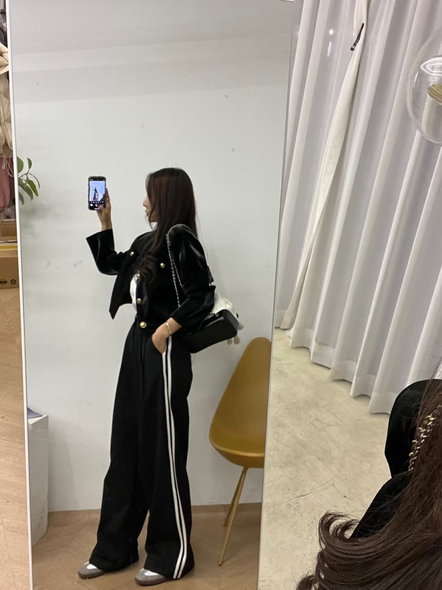 있음 선적 가을 의상 고급 센스 품격 다용도 싱글 줄 버튼 짧은 여성 코트 상세 이미지 12