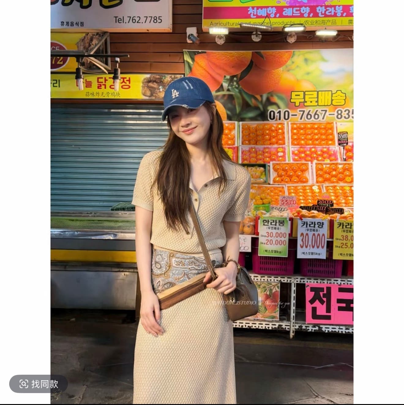 큰 머리 블랙 바닐라 수 있습니다. 노래 패션 품격 맨위 반신 스커트 세트 조립 스카프 3종 세트 상세 이미지 1