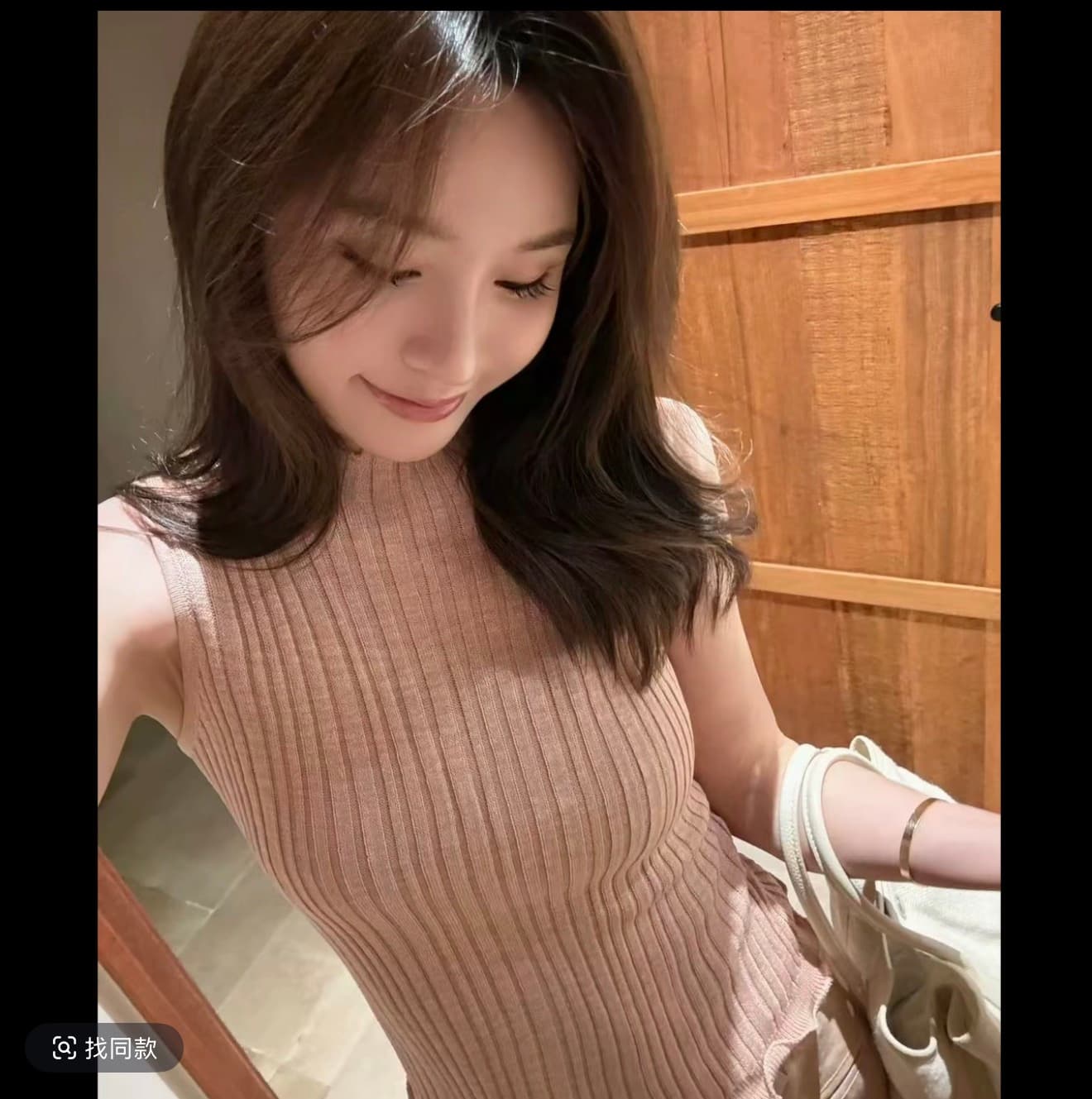 반하이넥 여름 몸매 가꾸기 민소매 밑단 볼륨 측면 작은 셔츠 얇은 스타일 캐주얼 바지 슬림해 보이는 루즈핏 넓은 다리 바닥 청소 바지 상세 이미지 2