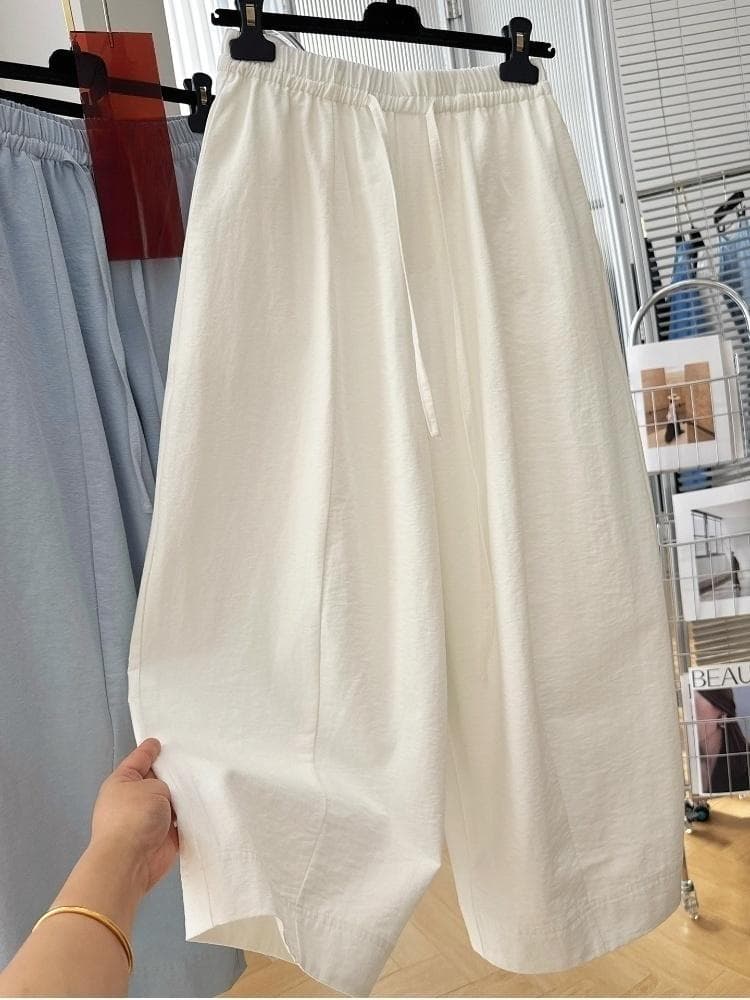 올해 흐름 지불 ~ 중 바지 한 부서 느긋한 바람 느슨함 센스 캐주얼 바지 여성 봄 여름 하렘 바지 9 포인트 풍선 바지 상세 이미지 2