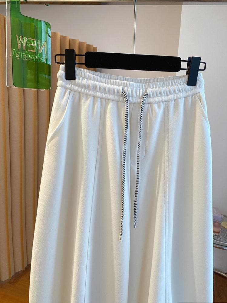 슈퍼 잘 생긴 황색 웨이 바지 여성 봄 가을 2026 새로운 루즈핏 캐주얼 다용도 와이드 레그 팬츠 모통이 칼 바지 바나나 바지 상세 이미지 25