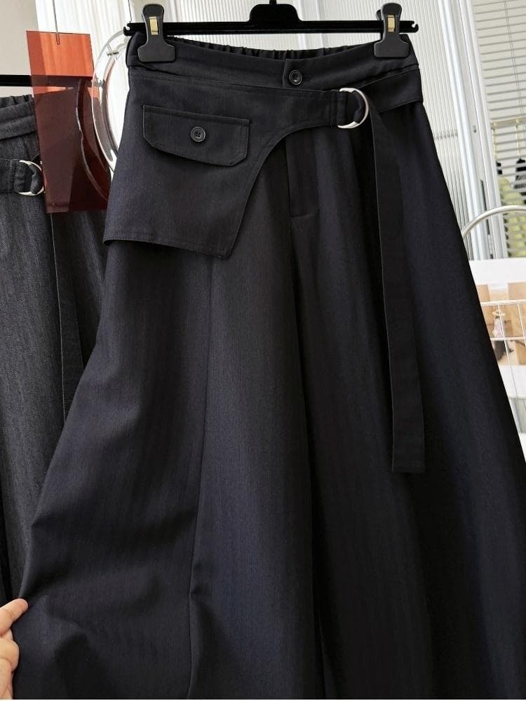 핏 스타일 슈퍼 잘 생긴 ~ 중 느슨함 센스 바지 루즈핏 느긋한 바람 캐주얼 정장 바지 여성 고유 한 모통이 칼 벽오동 바지 봄 상세 이미지 11