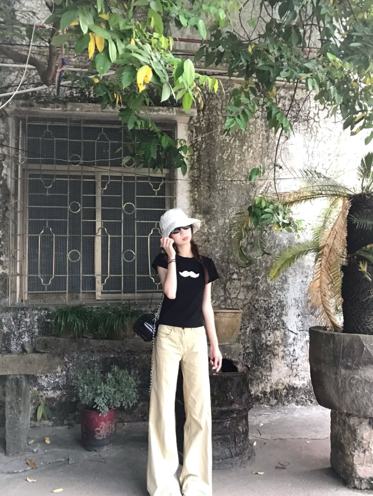 달콤한 핫걸 바람 ootd 착용 가져 가라. 슬림해 보이는 검정색 ins 순면 쇼트 스타일 반팔 다용도 청바지 트렌드 투피스 세트 상세 이미지 3