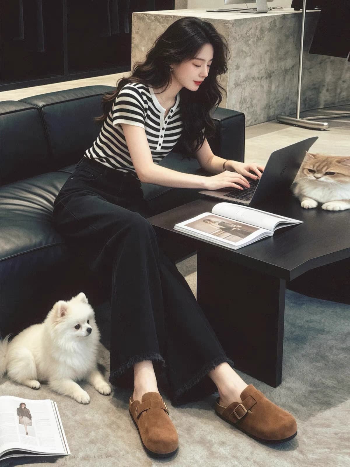 검정색 디자인 센스 작은 대중 여름 절묘한 몸매 가꾸기 V넥 반팔 티셔츠 여성 의류 2026 여름 한 부서 착용 잡아라. 의류 이미지 2