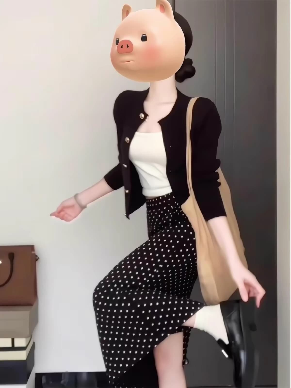 가을 코디 전체 집합 패션 소금 부서 빛 요리 한 한국 드라마 여성 주님 착용 가져 가라. 작은 샤넬 스타일 니트 오픈 가디건 치마 세트 상세 이미지 1