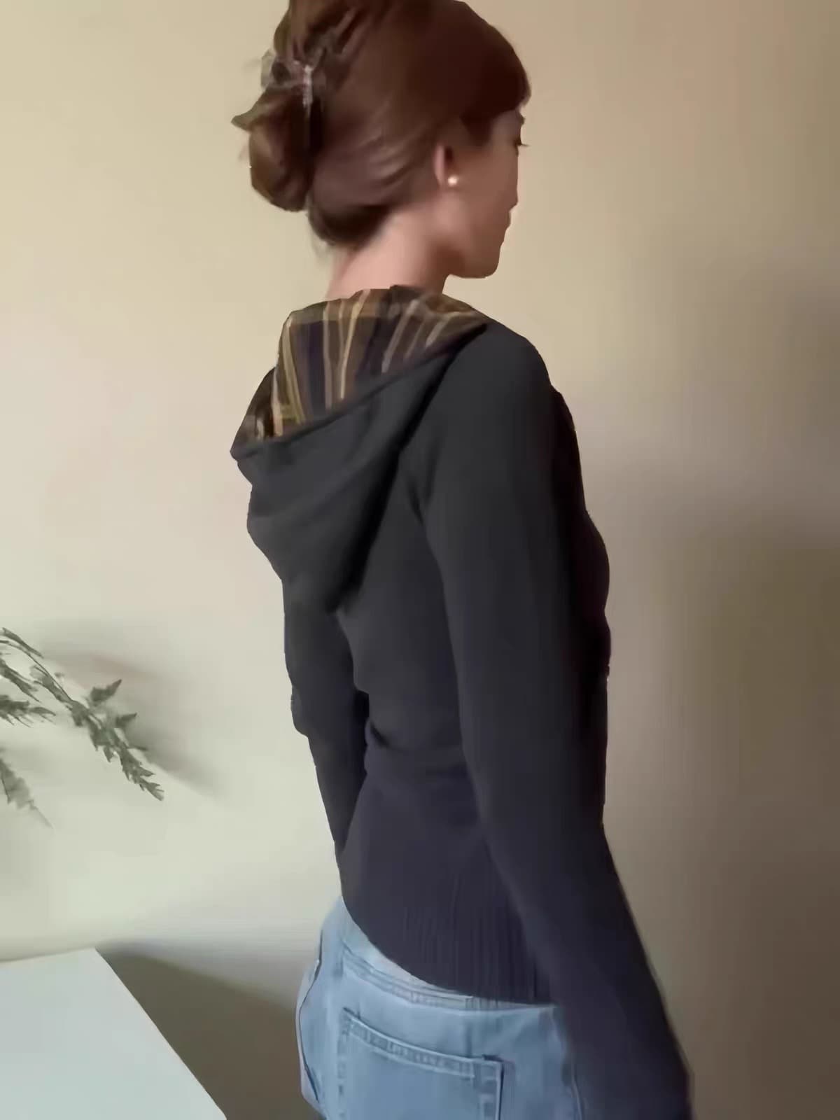 한 부서 코디 전체 집합 봄 드레스 작은 키 연령 감소 외국 가스 스웨터 와이드 레그 팬츠 투피스 슈트 고급 센스 패션 상세 이미지 4