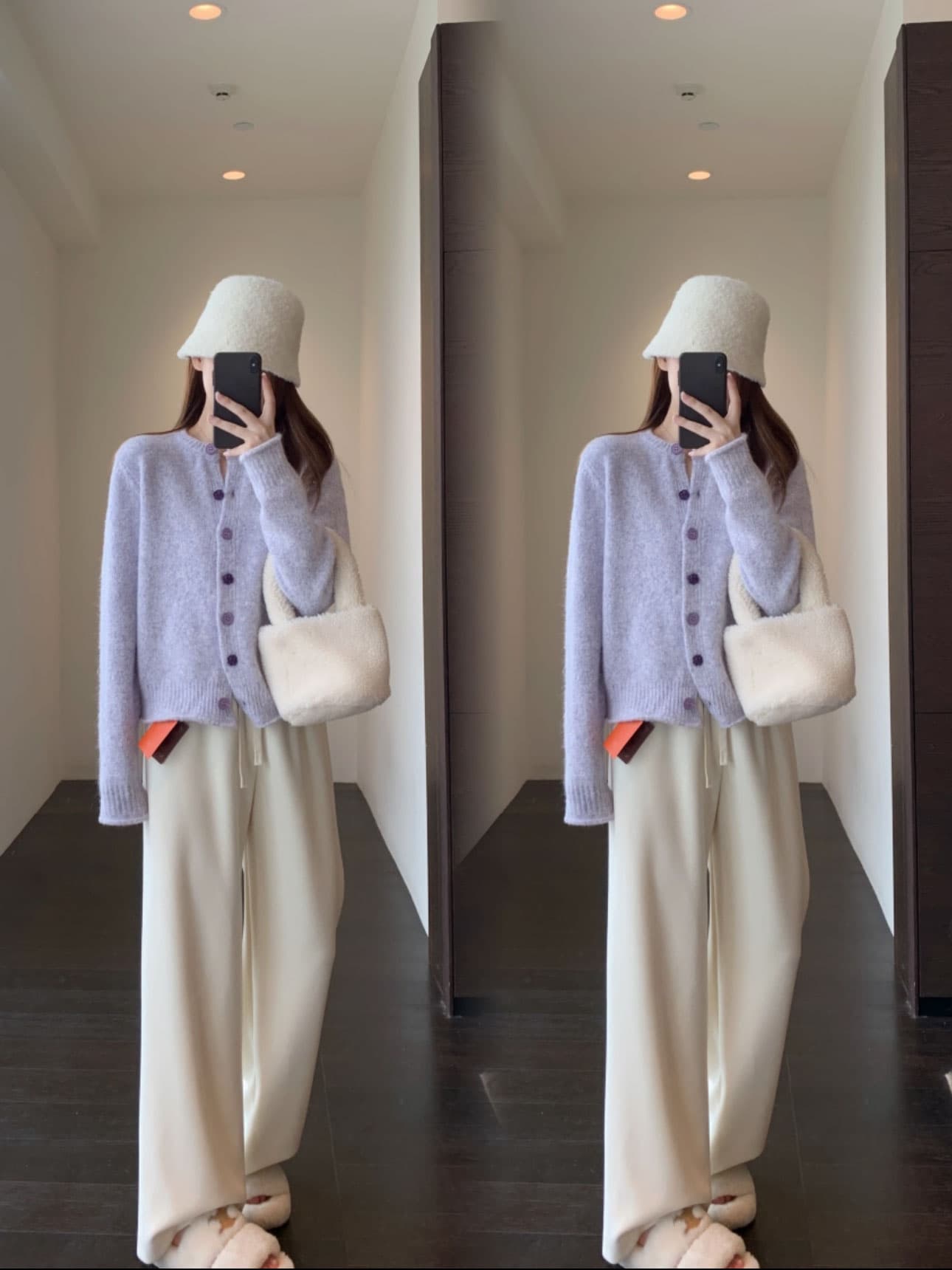 한 부서 코디 전체 집합 봄 드레스 작은 키 연령 감소 외국 가스 스웨터 와이드 레그 팬츠 투피스 슈트 고급 센스 패션 이미지 4