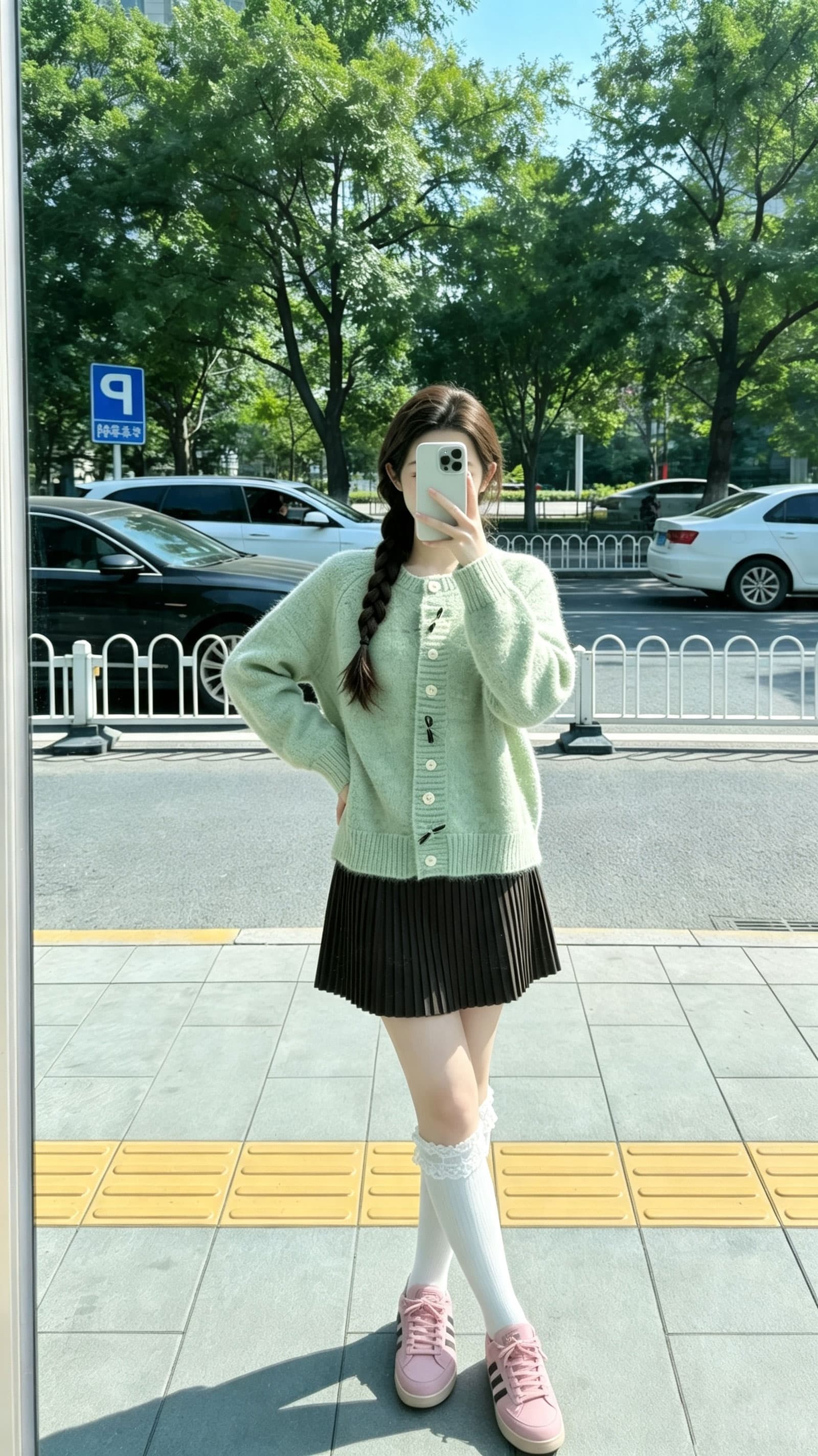 가을 2026 새로운 슈퍼 화재 착용 가져 가라. 전체 집합 순수한 하얀 달빛 달콤함 한 부서 고유 한 슈퍼 잘 생긴 세트 여성 이미지 3