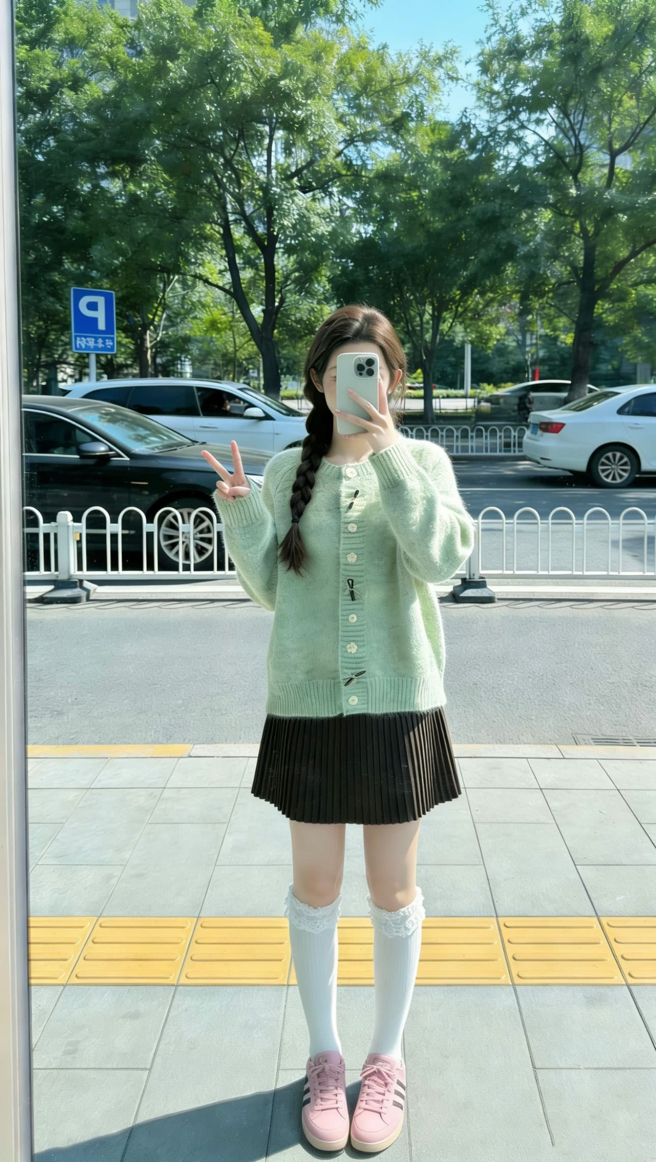 가을 2026 새로운 슈퍼 화재 착용 가져 가라. 전체 집합 순수한 하얀 달빛 달콤함 한 부서 고유 한 슈퍼 잘 생긴 세트 여성 상세 이미지 1