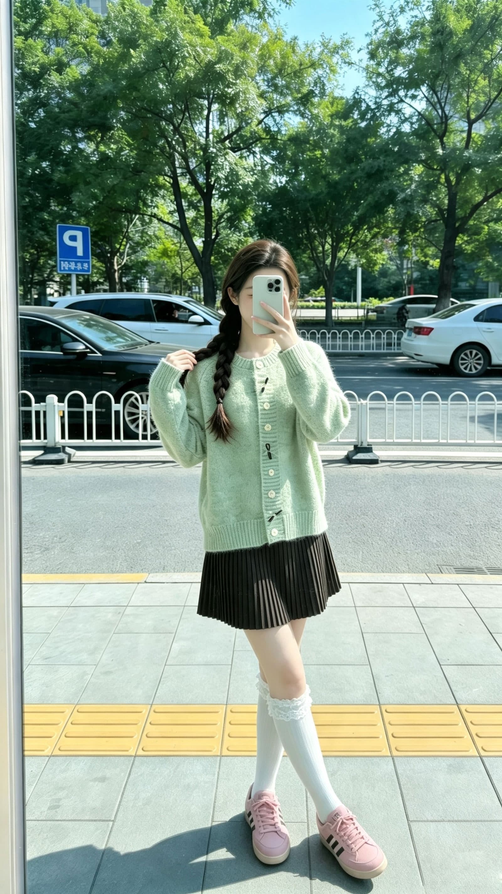가을 2026 새로운 슈퍼 화재 착용 가져 가라. 전체 집합 순수한 하얀 달빛 달콤함 한 부서 고유 한 슈퍼 잘 생긴 세트 여성 상세 이미지 4