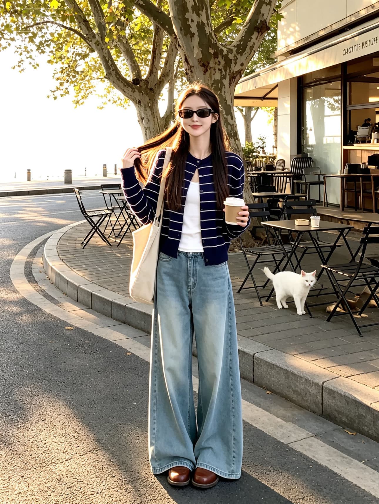 조기 초기 가을 2026 슈퍼 화재 연령 감소 한 부서 ootd 착용 가져 가라. 전체 집합 자이언트 잘 생긴 ~ 중 아름다운 투피스 슈트 여성 이미지 4