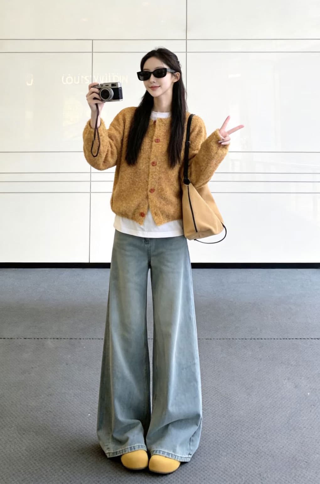 조기 초기 가을 2026 슈퍼 화재 연령 감소 한 부서 ootd 착용 가져 가라. 전체 집합 자이언트 잘 생긴 ~ 중 아름다운 세 조각 세트 여성 상세 이미지 1
