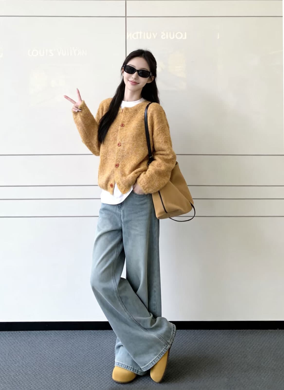 조기 초기 가을 2026 슈퍼 화재 연령 감소 한 부서 ootd 착용 가져 가라. 전체 집합 자이언트 잘 생긴 ~ 중 아름다운 세 조각 세트 여성 상세 이미지 4