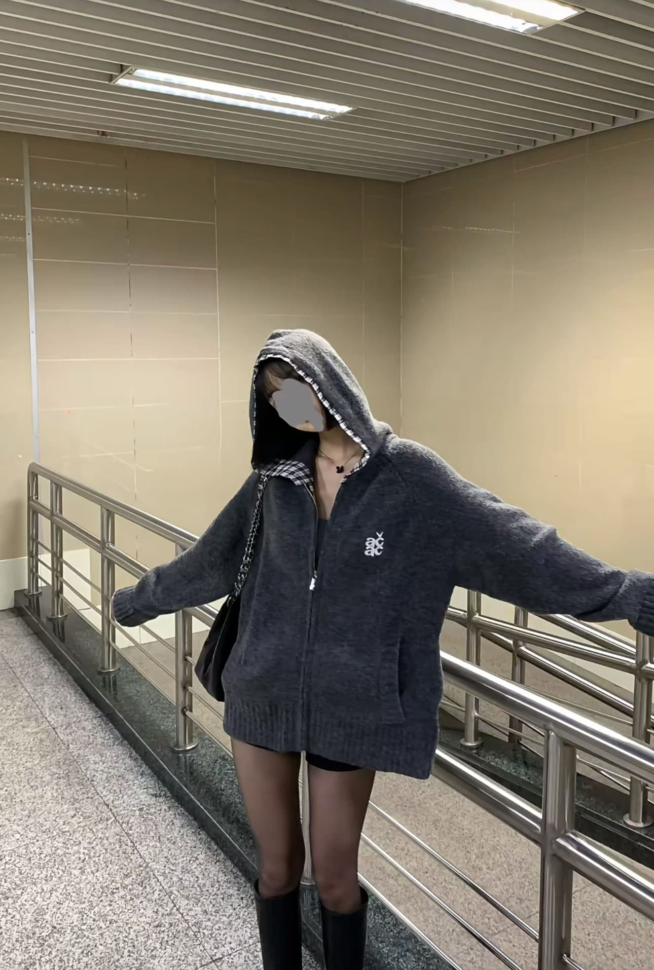 겨울 의류 새로운 슈퍼 화재 전체 집합 부드러운 코치 착용 가져 가라. 로얄 자매 소금 부서 빛 요리 한 바람 아름다운 스웨터 투피스 슈트 상세 이미지 1