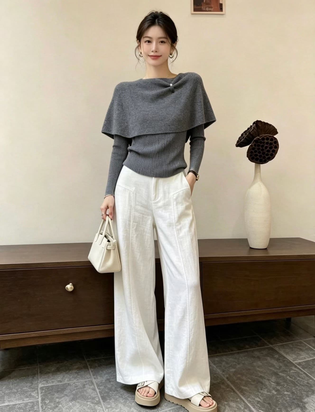 조기 가을 2026 슈퍼 화재 연령 감소 자이언트 잘 생긴 아름다운 아름다운 한 부서 전체 집합 ootd 착용 가져 가라. 투피스 슈트 여성 상세 이미지 1