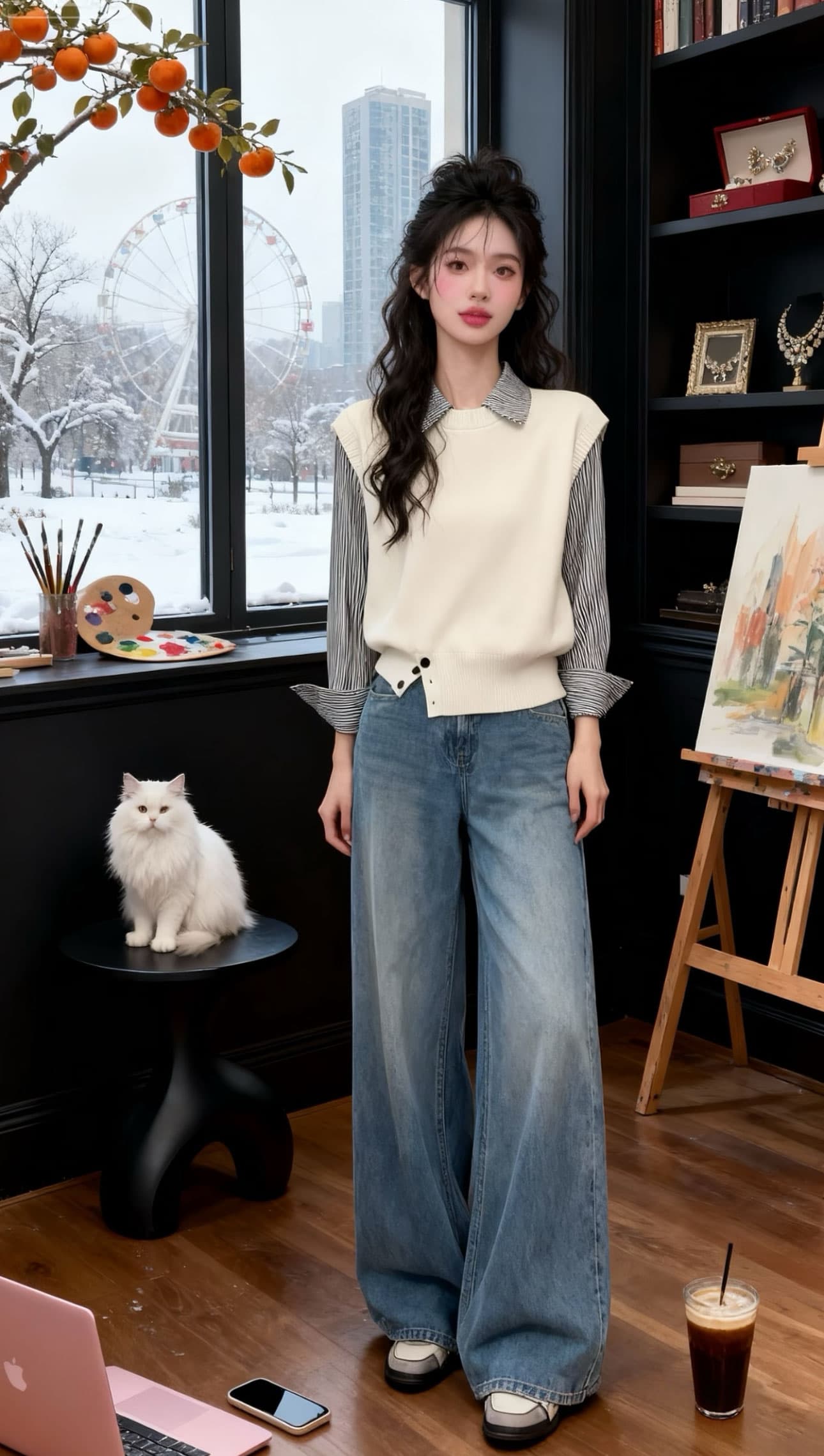 조기 가을 2026 슈퍼 화재 연령 감소 자이언트 잘 생긴 아름다운 아름다운 한 부서 전체 집합 ootd 착용 가져 가라. 투피스 슈트 여성 이미지 3