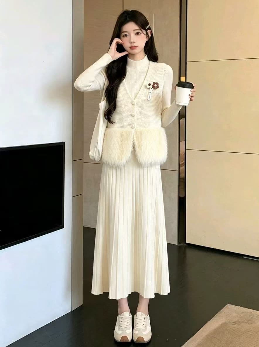 조기 가을 2026 슈퍼 화재 연령 감소 자이언트 잘 생긴 아름다운 아름다운 한 부서 전체 집합 ootd 착용 가져 가라. 투피스 슈트 여성 상세 이미지 1