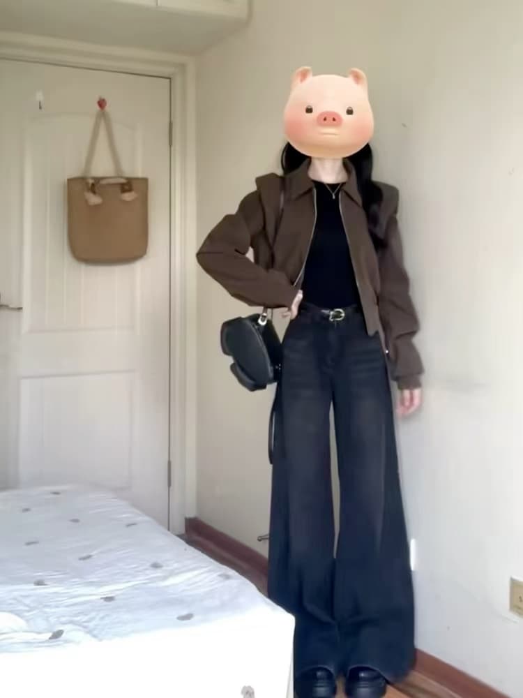 조기 가을 2026 슈퍼 화재 연령 감소 자이언트 잘 생긴 아름다운 아름다운 한 부서 전체 집합 ootd 착용 가져 가라. 세 조각 세트 여성 상세 이미지 3