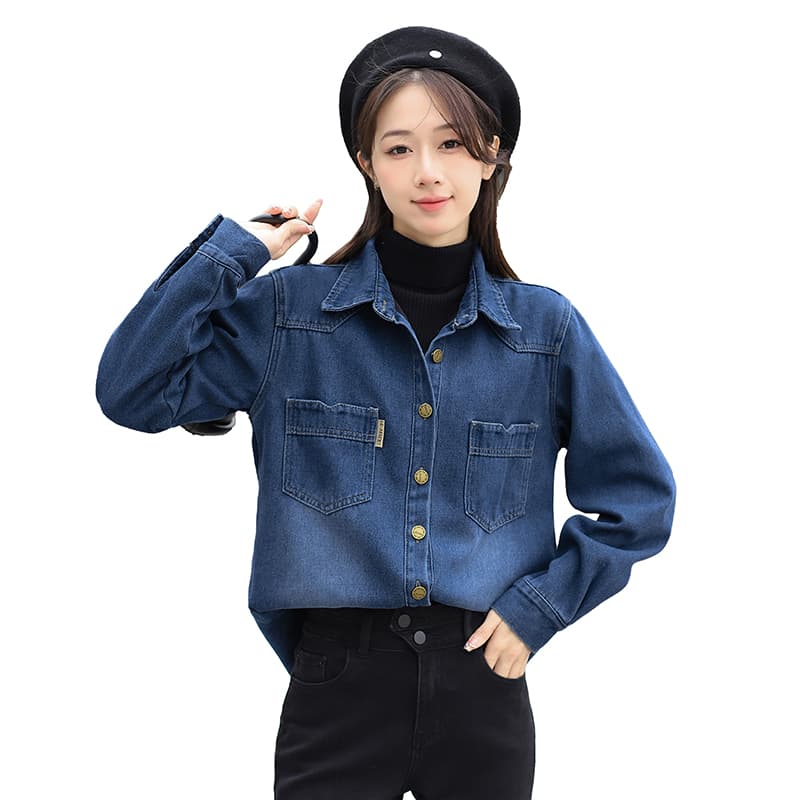 실사 가을 겨울 털이 있는 보온 패션 연령 감소 캐주얼 루즈핏 다용도 한국 스타일 데님 맨위 상세 이미지 5