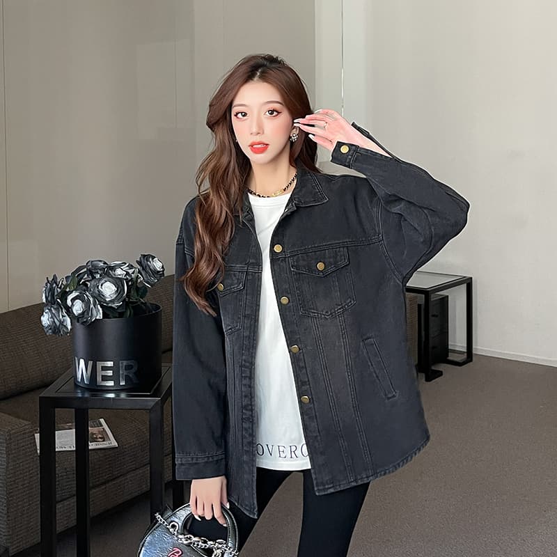 가을 겨울 새로운 털이 있고 두꺼운 보온 디자인 센스 다용도 스택 착용 대 에디션 데님 셔츠 재킷 상세 이미지 14