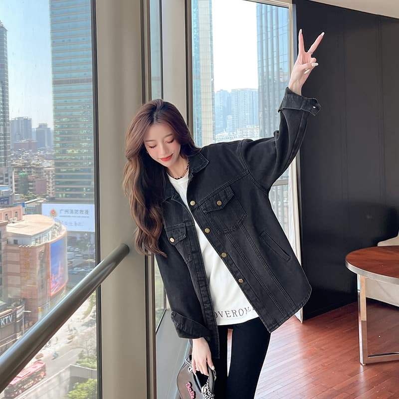 가을 겨울 새로운 털이 있고 두꺼운 보온 디자인 센스 다용도 스택 착용 대 에디션 데님 셔츠 재킷 상세 이미지 17