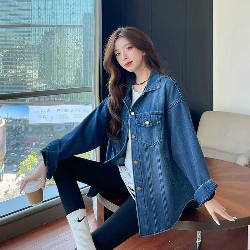 가을 겨울 새로운 털이 있고 두꺼운 보온 디자인 센스 다용도 스택 착용 대 에디션 데님 셔츠 재킷 상세 이미지 25