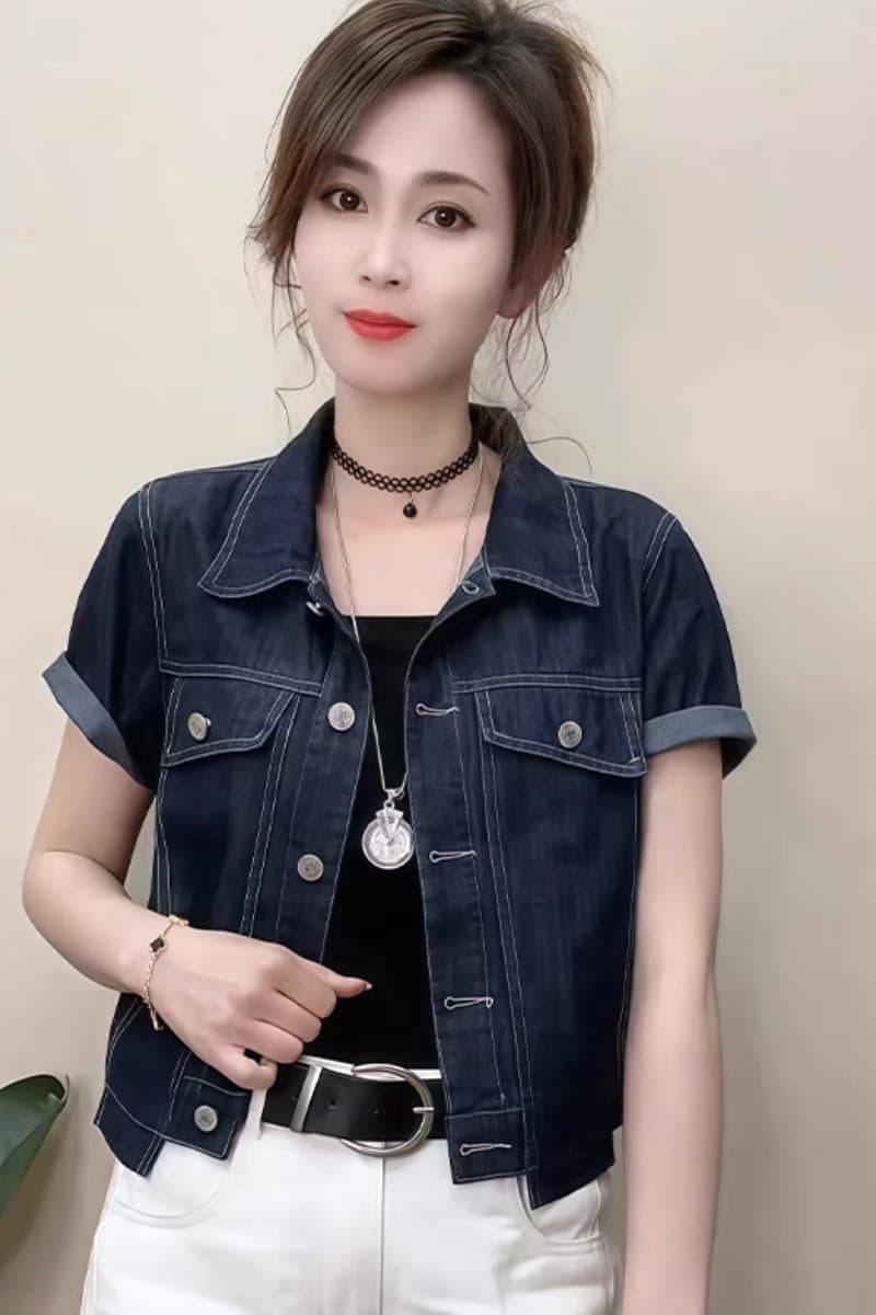 유럽 상품 높음 포함 면 한국 스타일 불규칙 패치 워크 정면 디스플레이 품격 데님 맨위 상세 이미지 3