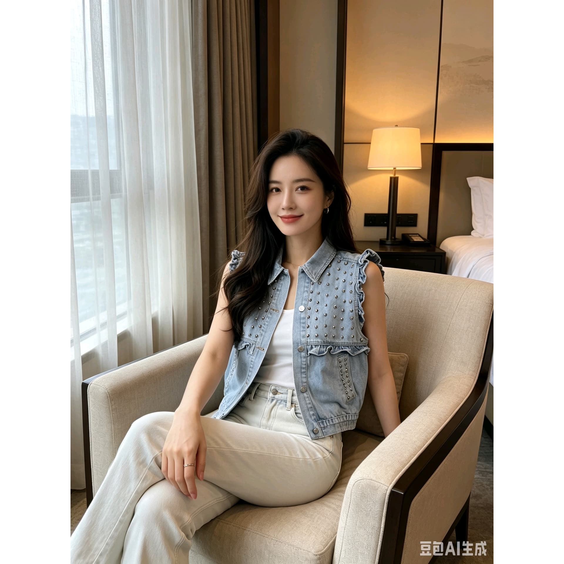 유럽 역 무거운 작업 데님 베스트 여성 셔츠 다용도 패션 거리 바람 이미지 5