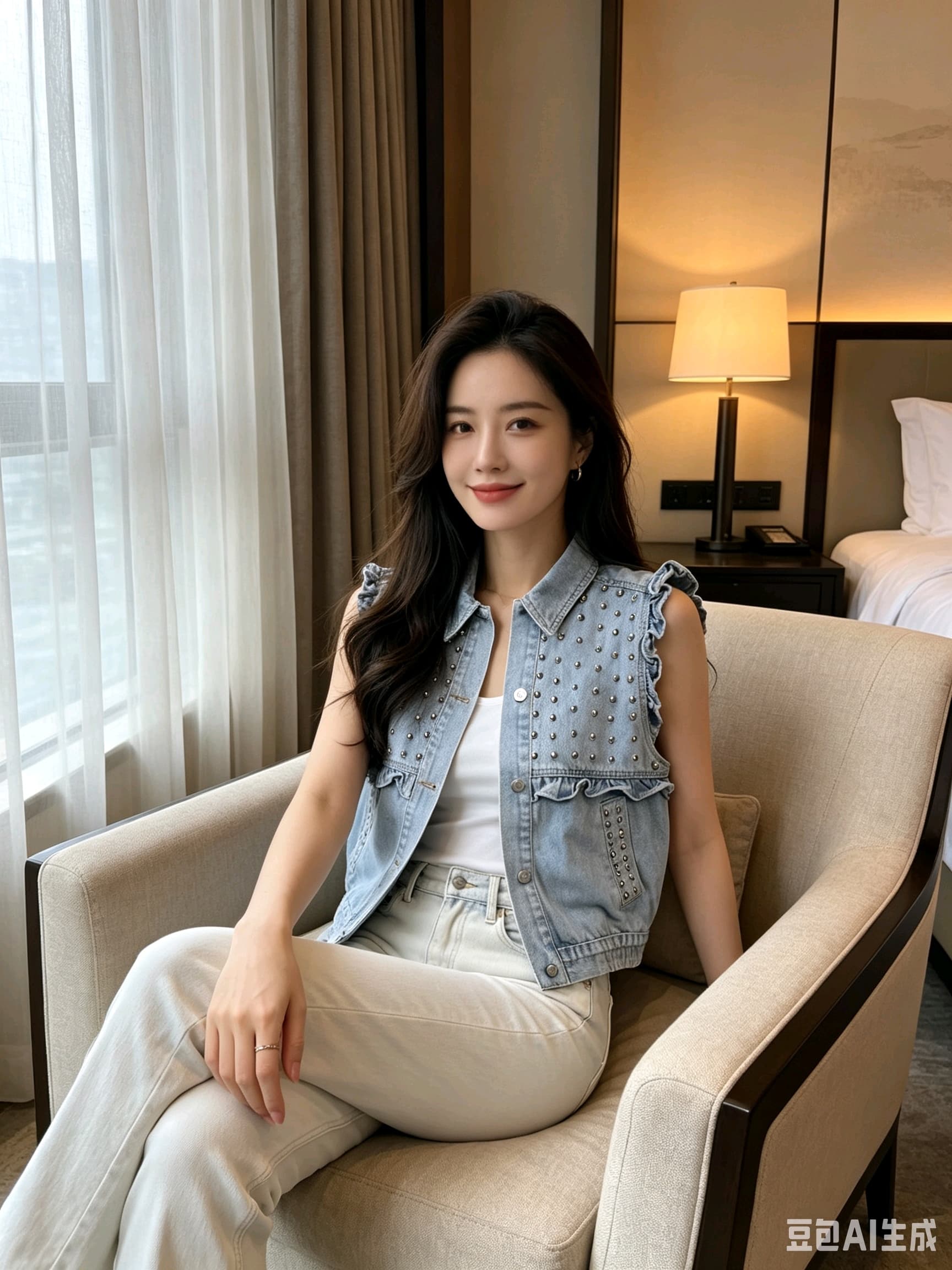 유럽 역 무거운 작업 데님 베스트 여성 셔츠 다용도 패션 거리 바람 상세 이미지 15