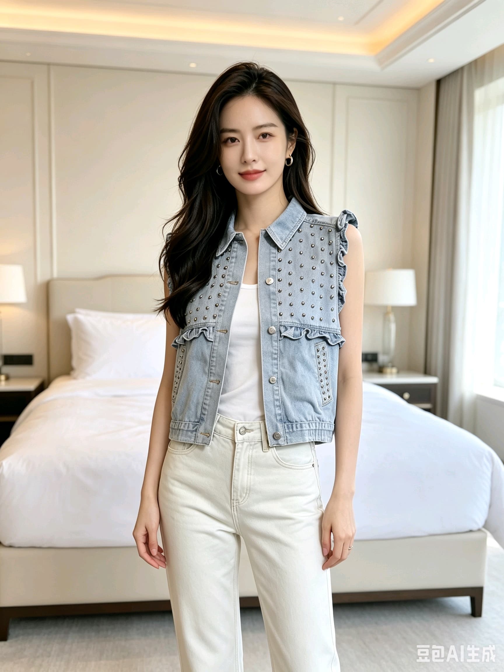 유럽 역 무거운 작업 데님 베스트 여성 셔츠 다용도 패션 거리 바람 상세 이미지 17