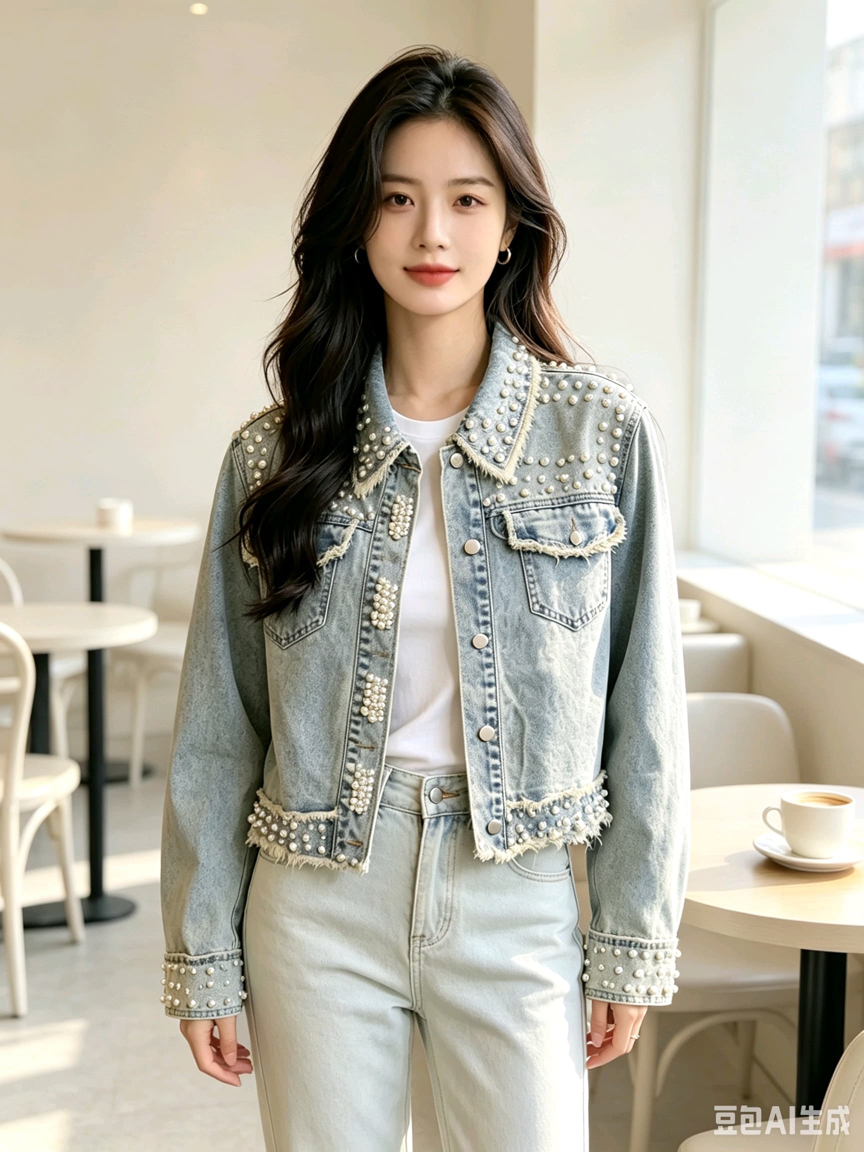 유럽 역 무거운 작업 데님 맨위 재킷 다용도 패션 거리 바람