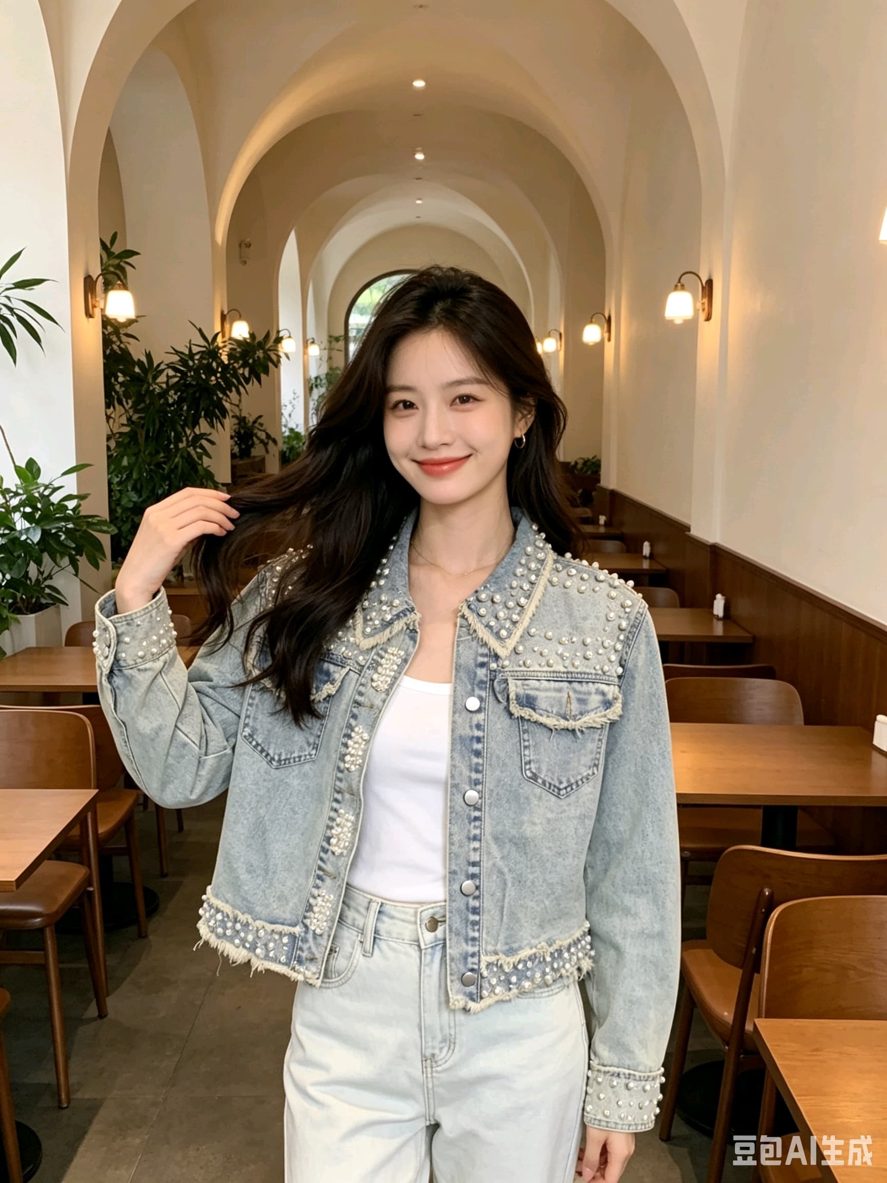 유럽 역 무거운 작업 데님 맨위 재킷 다용도 패션 거리 바람 이미지 2