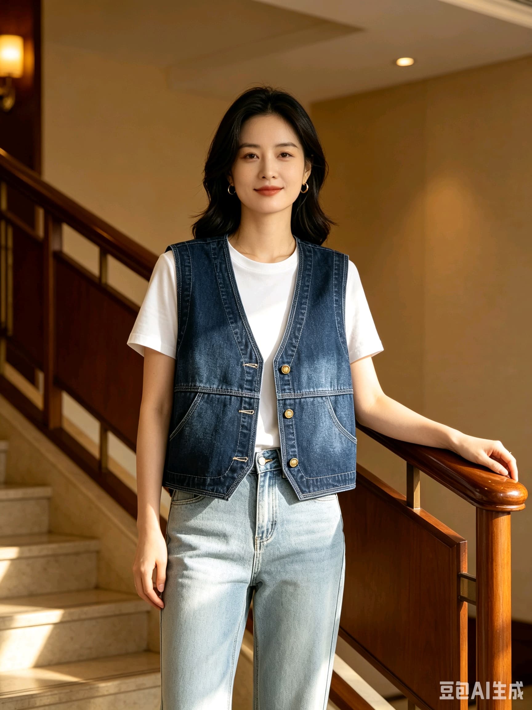새로운 맨위 재킷 조끼 여자 패션 튜브 정보 루즈핏 핏 스타일 이미지 3