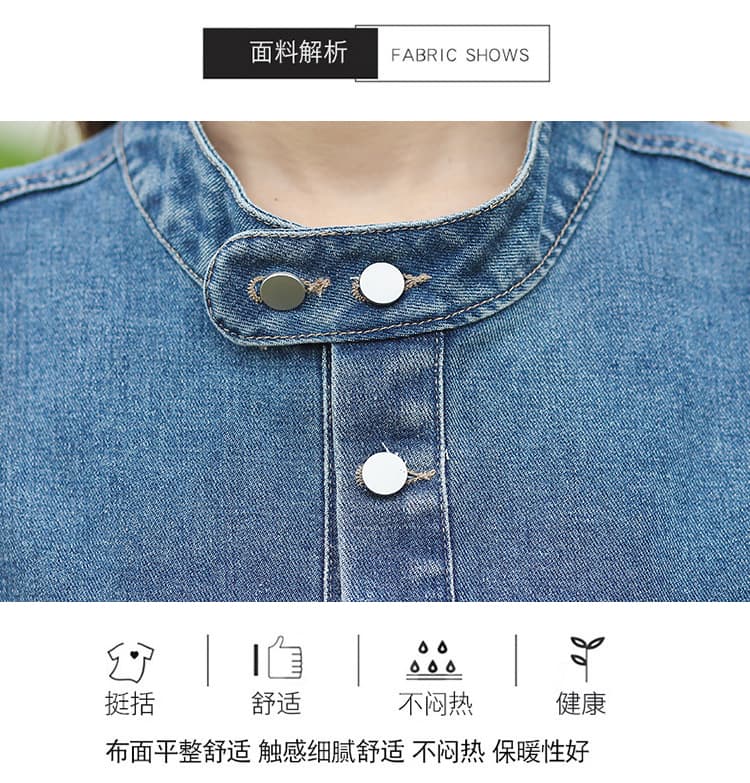 실사 한 부서 트렌디 바람 루즈핏 슬림해 보이는 부드럽다 프로 피부 스택 착용 외부 가져 가라. 데님 맨위 재킷 조끼 여자 상세 이미지 20