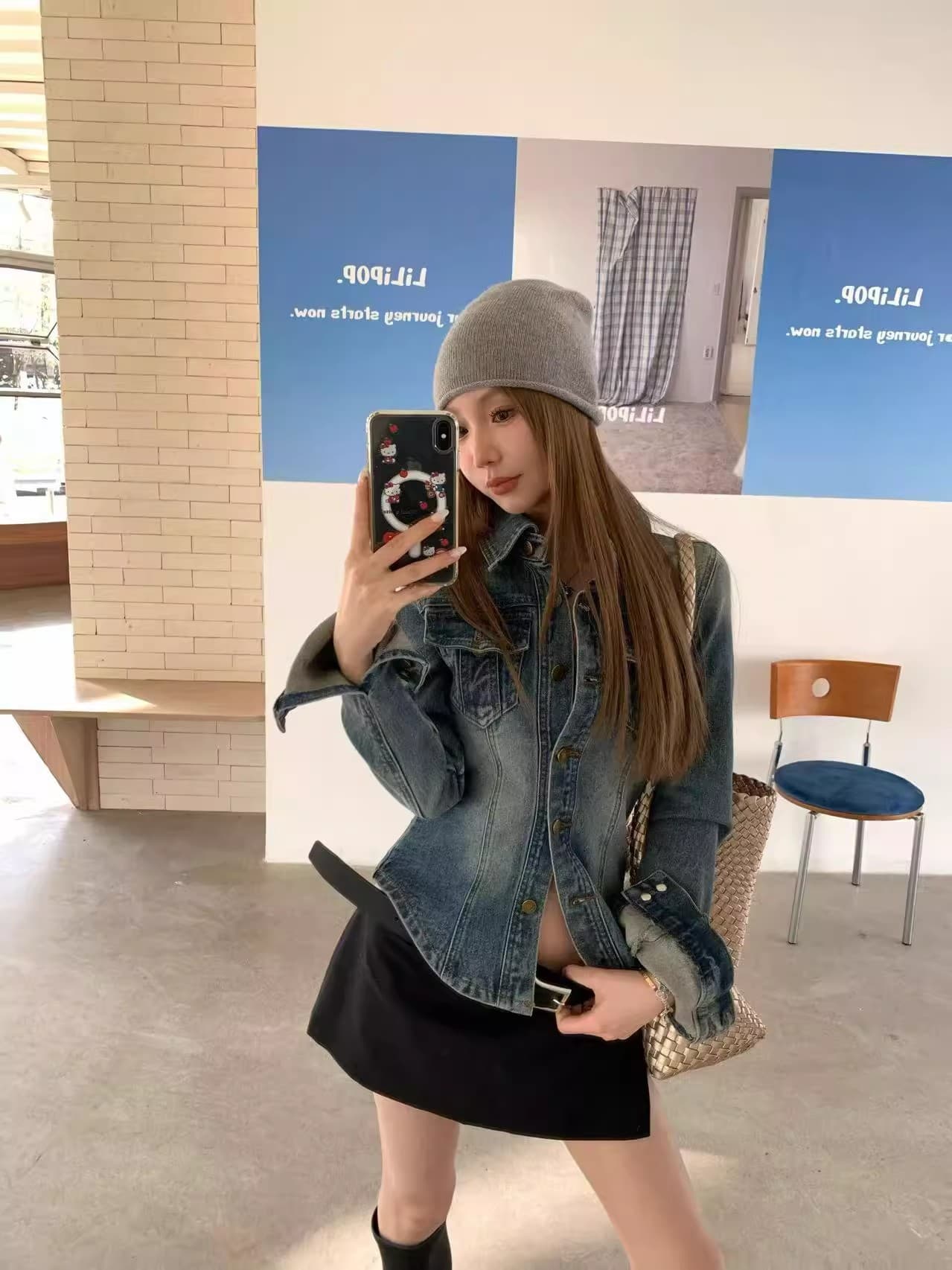 아메리칸 봄과 가을 2026 레트로 캐주얼 데님 재킷 워싱 polo 맨위 몸매 가꾸기 허리 수축 셔츠 여성 코트 상세 이미지 5