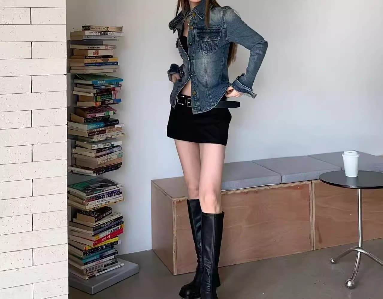 아메리칸 봄과 가을 2026 레트로 캐주얼 데님 재킷 워싱 polo 맨위 몸매 가꾸기 허리 수축 셔츠 여성 코트 상세 이미지 13
