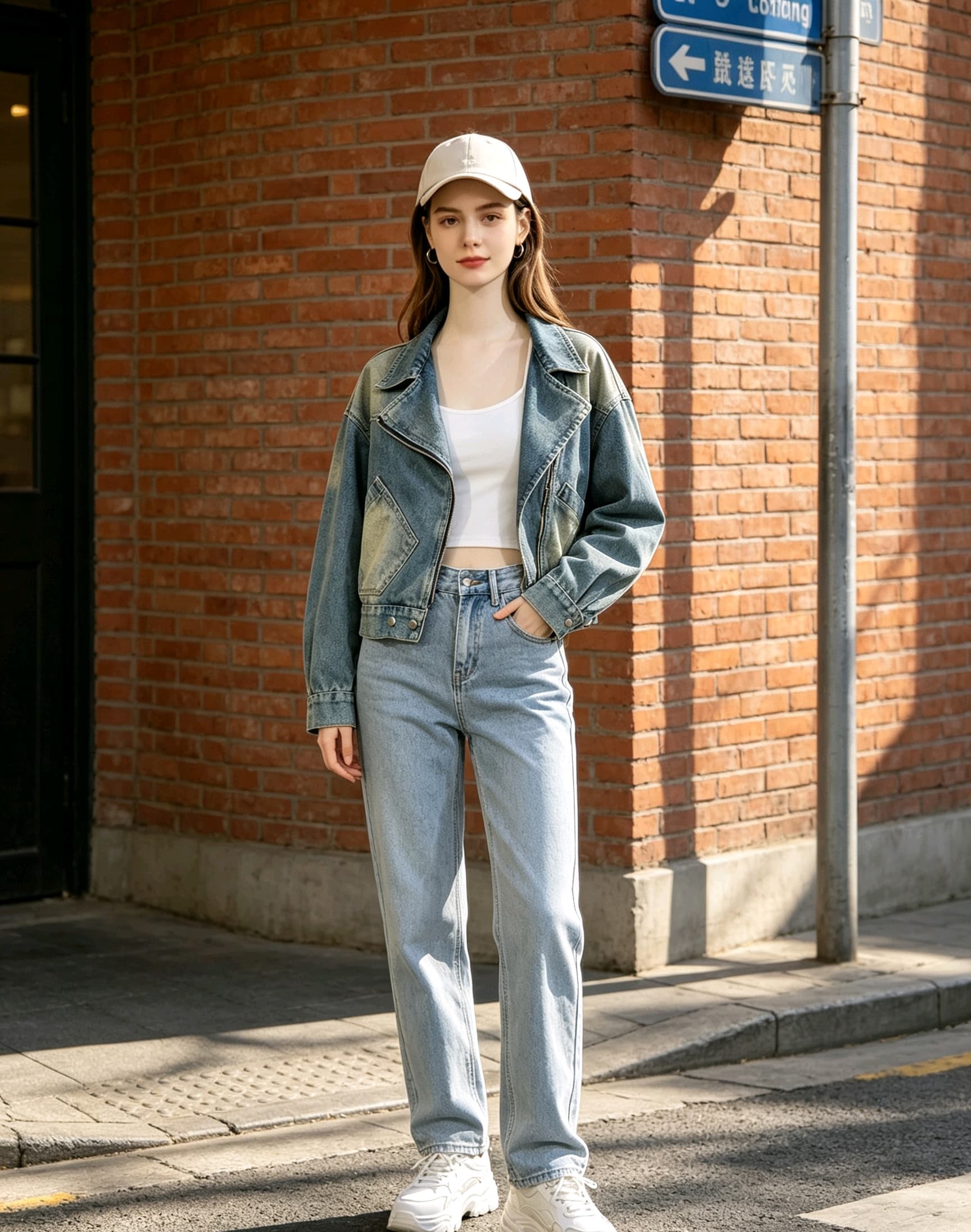 실사 새로운 아메리칸 레트로 고유 한 고급 센스 패션 오토바이 바람 데님 재킷 맨위 트렌디 독감 상세 이미지 6