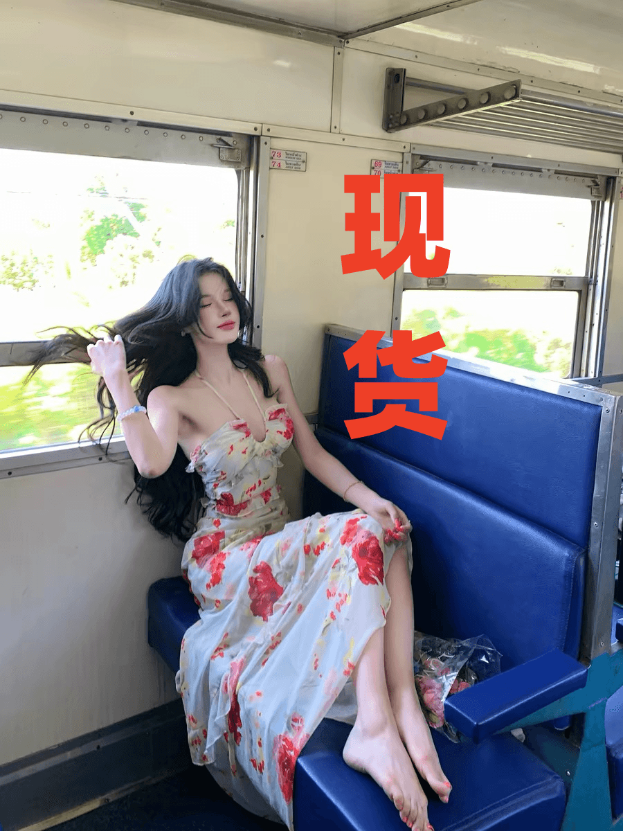 먼지 덩 덩 꽃무늬 행침 목 여성 드레스 2026 이른 봄 새로운 쉬폰 프린트 롱 스커트 휴가 바람 치마 이미지 2