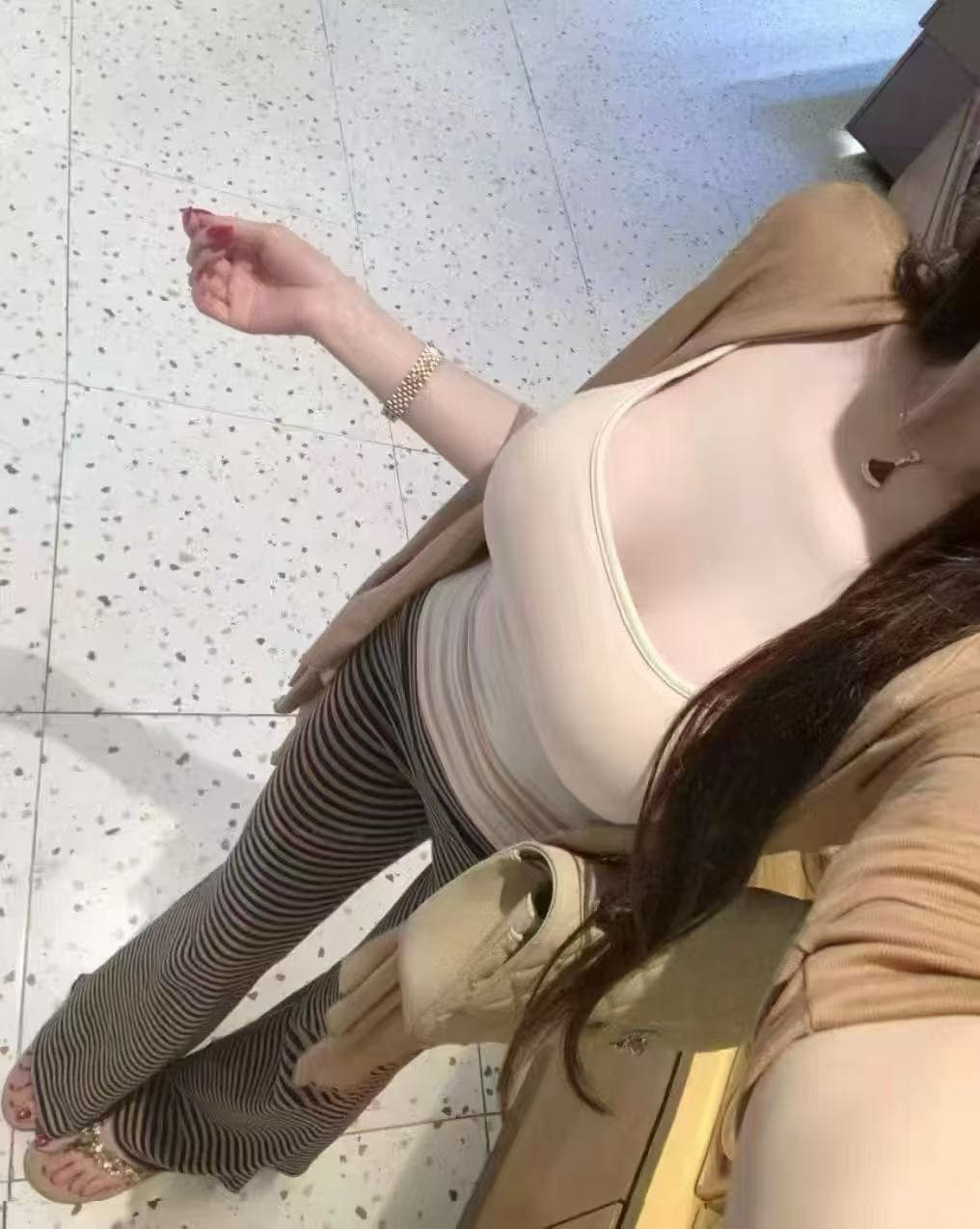 새로운 섹시함 순수한 욕망 캐주얼 루즈핏 자외선 차단 오픈 가디건 슬립 허리밴드 캐주얼 바지 3종 세트 상세 이미지 1