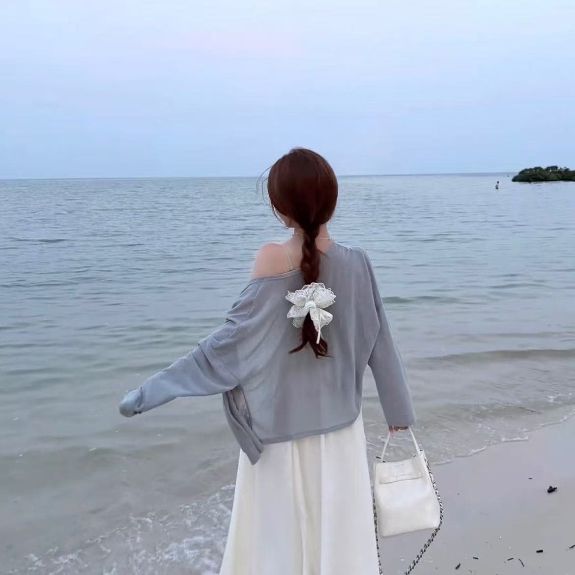 새로운 패션 순수한 욕망 자외선 차단 의류 섹시함 레이스 슬립 허리밴드 플리츠 반신 스커트 3 세트 이미지 5