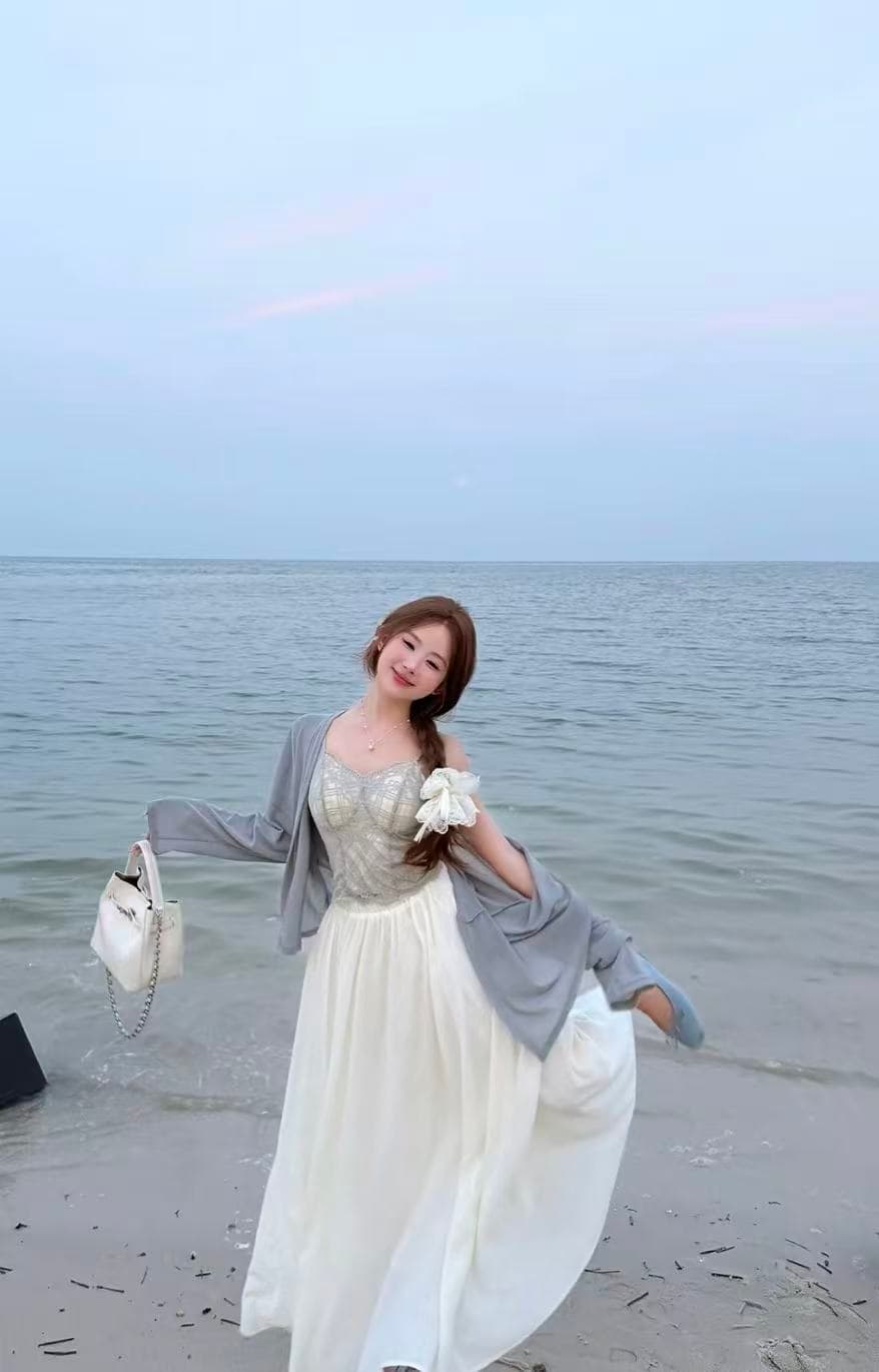 새로운 패션 순수한 욕망 자외선 차단 의류 섹시함 레이스 슬립 허리밴드 플리츠 반신 스커트 3 세트 상세 이미지 3