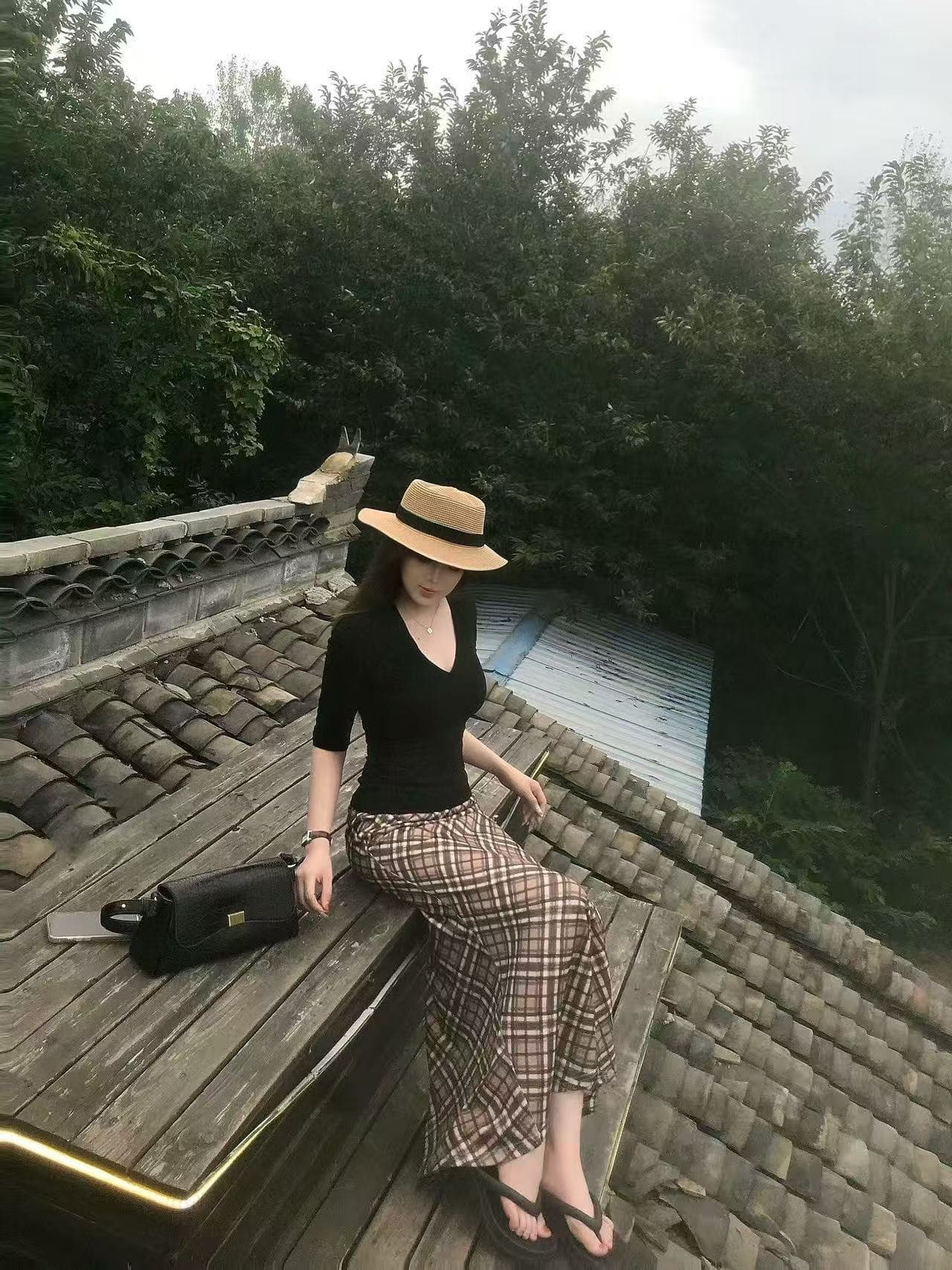 새로운 한국 스타일 패션 레트로 스타일 몸매 가꾸기 맨위 허리밴드 바람 체크무늬 반신 롱 스커트 세트 상세 이미지 7