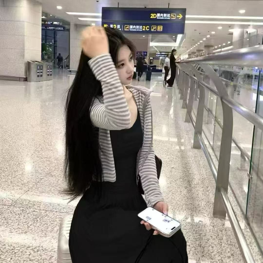 새로운 한국 스타일 패션 다용도 스트라이프 자외선 차단 외투 조끼 허리밴드 반신 스커트 3종 세트 상세 이미지 8